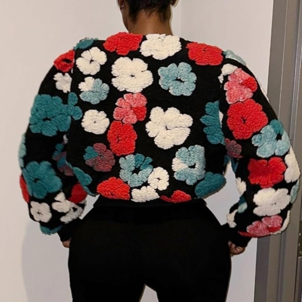 Colorful Floral Button-Up Jacket - Picture 3 of 4